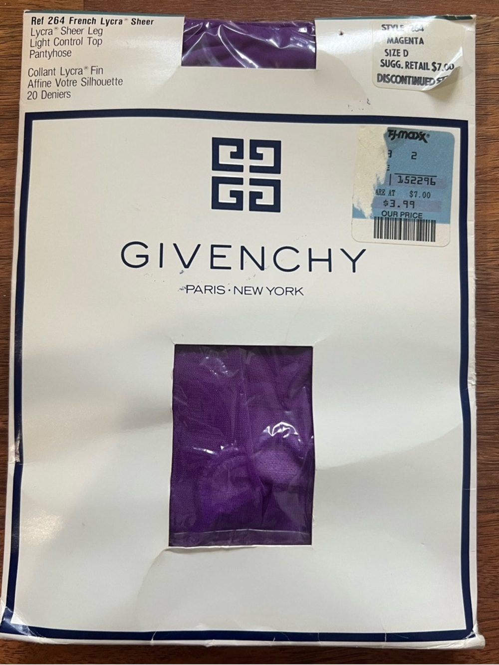 Givenchy Sheer Lycra Pantyhose in Purple